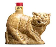 ear of the Tiger tiger-shaped bottle of whisky